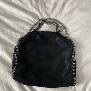 Stella Mccartney Falabella Fold-Over Tote Black Chain